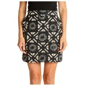Madewell Distance Batik Grid Silk Skirt size XXS NWT